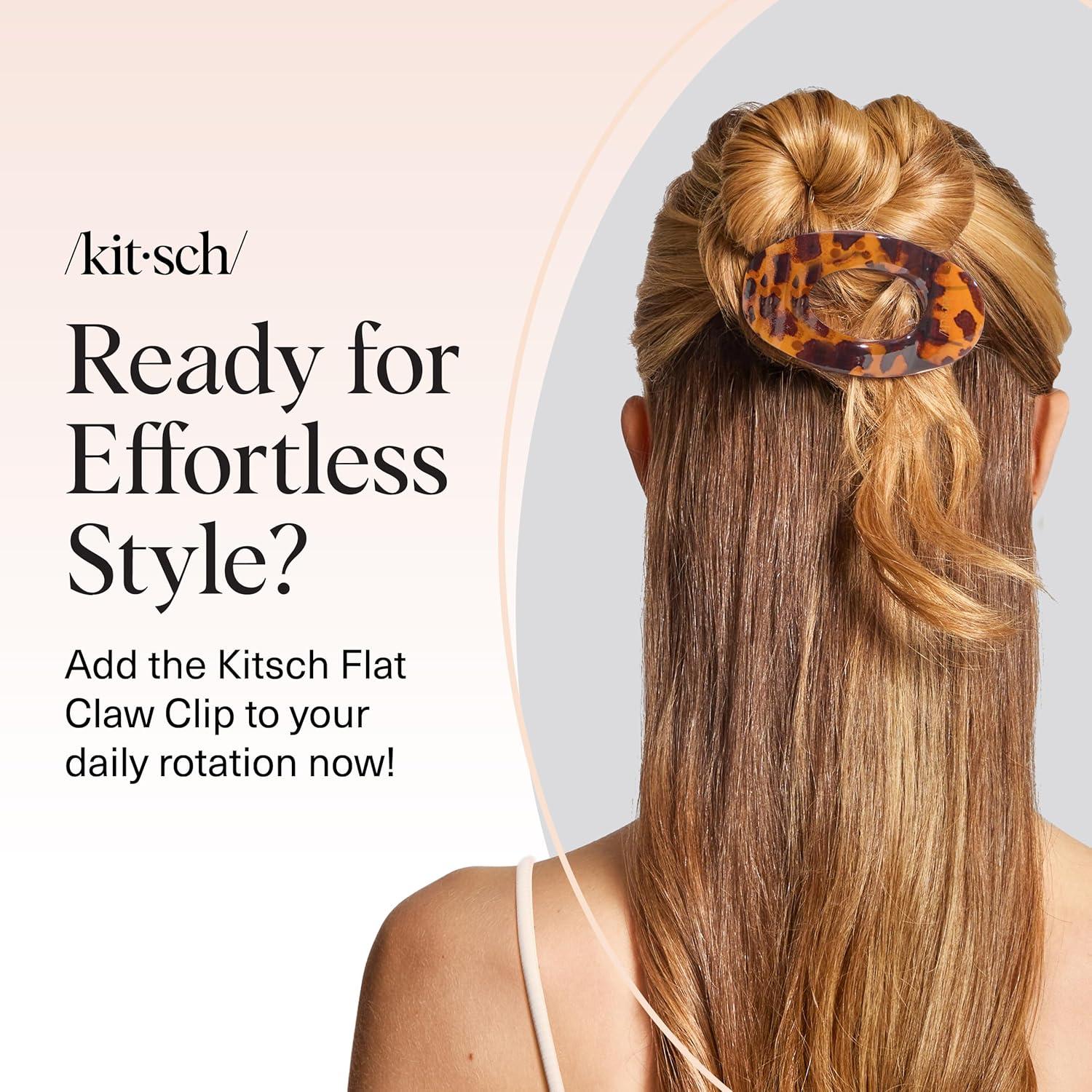 imageKitsch Medium Flat Claw Clips for Women  Stylish Flat Hair Clips Strong Hold for Thick ampamp Fine Hair  NonSlip for Secure Comfortable AllDay Wear  Ideal Gifts for Women  CherryMTortoise