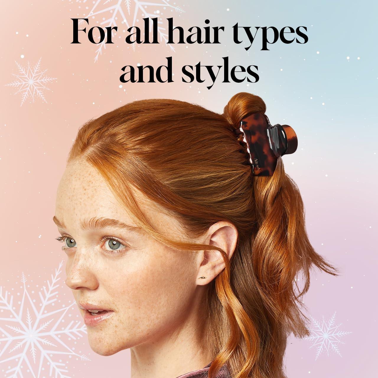 imageKitsch Medium Hair Clips for Women  Strong Hold Claw Clips for Thick or Thin Hair  Recycled Plastic NonSlip Durable  Cherry Print  Ideal Gifts for Women  1pcTort