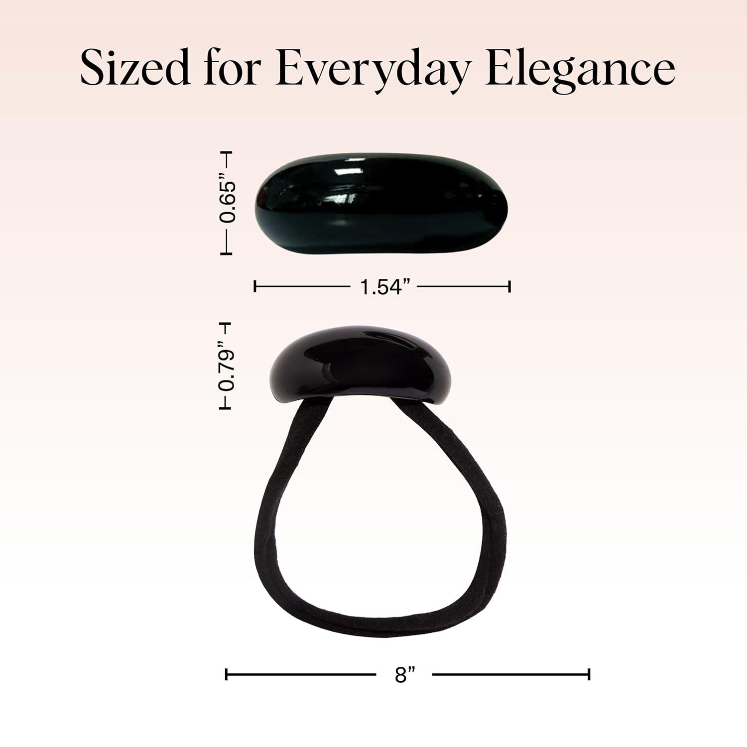 imageKitsch Medium Hair Cuffs for Braids ampamp Ponytails  Sleek Hair Ties No Damage for Women  Recycled Plastic ampamp Nylon Elastics  Stylish ampamp Durable  Black ampamp Tort 2pcsSBlack  Tort
