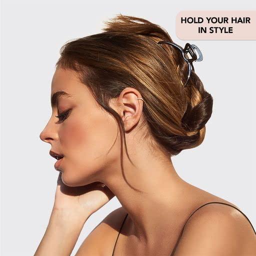imageKitsch Metal Hair Clips for Women  Durable ampamp Elegant Metal Claw Clips Perfect for Everyday Use ampamp Special Occasions  Ideal Gifts for Women  Gold 1 PcHematite