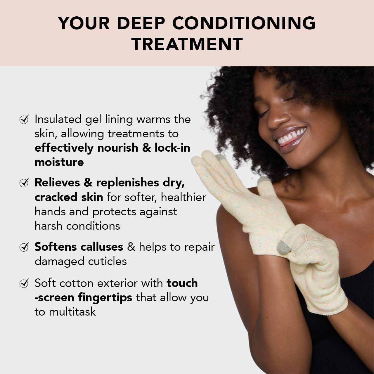 imageKitsch Moisturizing Gloves Overnight for Dry Hands Treatment for Women ampamp Men  Soft Hydrating ampamp Infused Gel Spa Gloves for Kids One Size Fits Most Washable ampamp Reusable Pair
