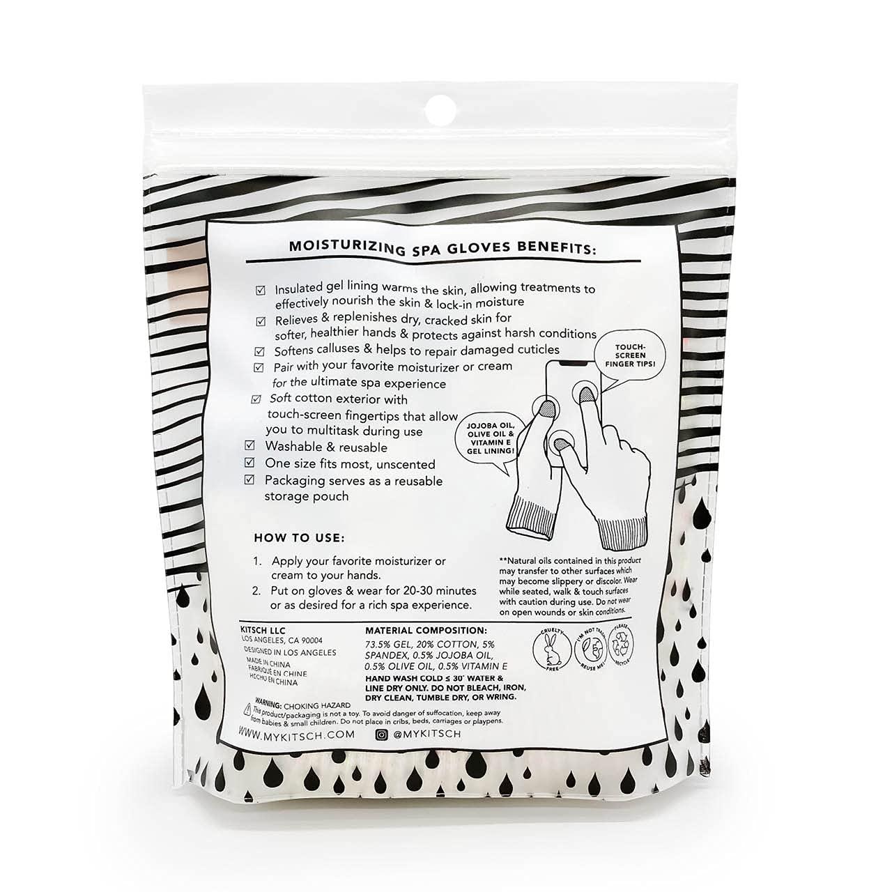 imageKitsch Moisturizing Gloves Overnight for Dry Hands Treatment for Women ampamp Men  Soft Hydrating ampamp Infused Gel Spa Gloves for Kids One Size Fits Most Washable ampamp Reusable Pair