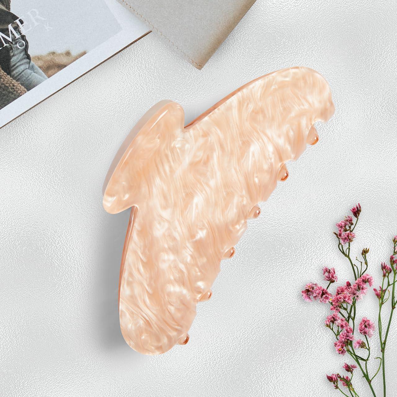 imageKitsch Recycled Plastic Large Claw Clip  Big Marble Hair Clips for Women  Jaw Clips for Girls  Big Claw Clips for Thick Hair 1pc BlondeBlonde