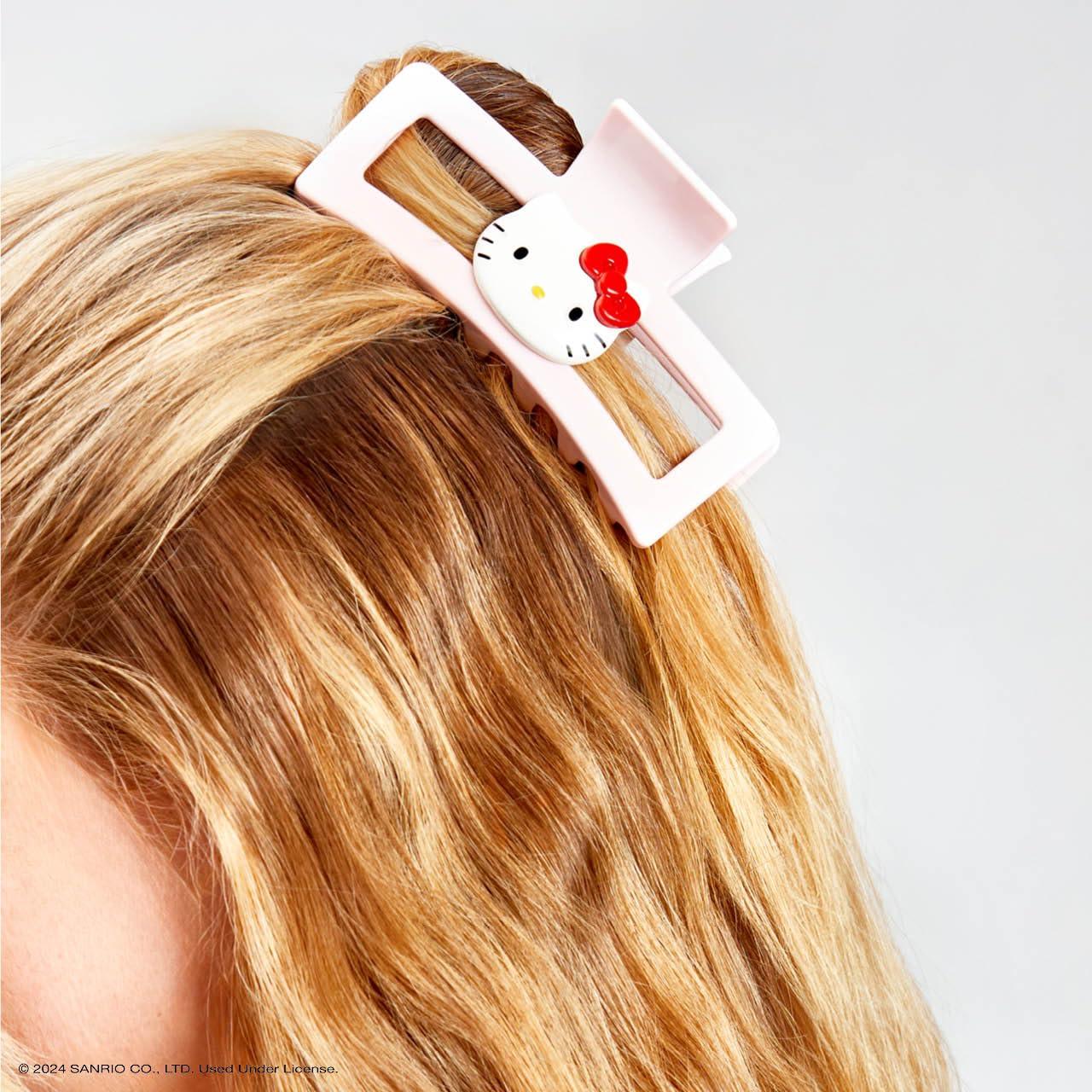 imageKitsch Recycled Plastic Large Claw Clip Big Open Shape Hair Clips for Women Large Hair Claw Clips ampamp Jaw Clips Big Claw Clips for Thick Hair 1pc BlackKitty Face