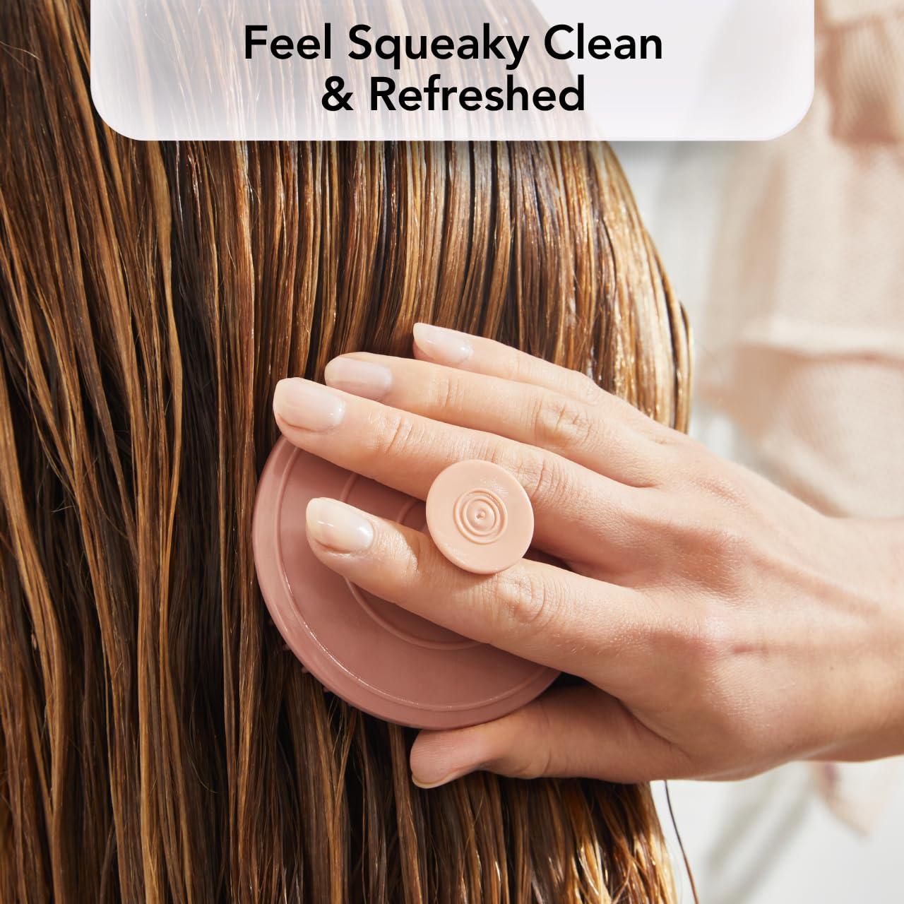 imageKitsch Scalp Massager for Hair Care  Scalp Scrubber Shampoo Brush ampamp Exfoliator for All Hair Types  Relaxing ampamp Exfoliating  Terracotta