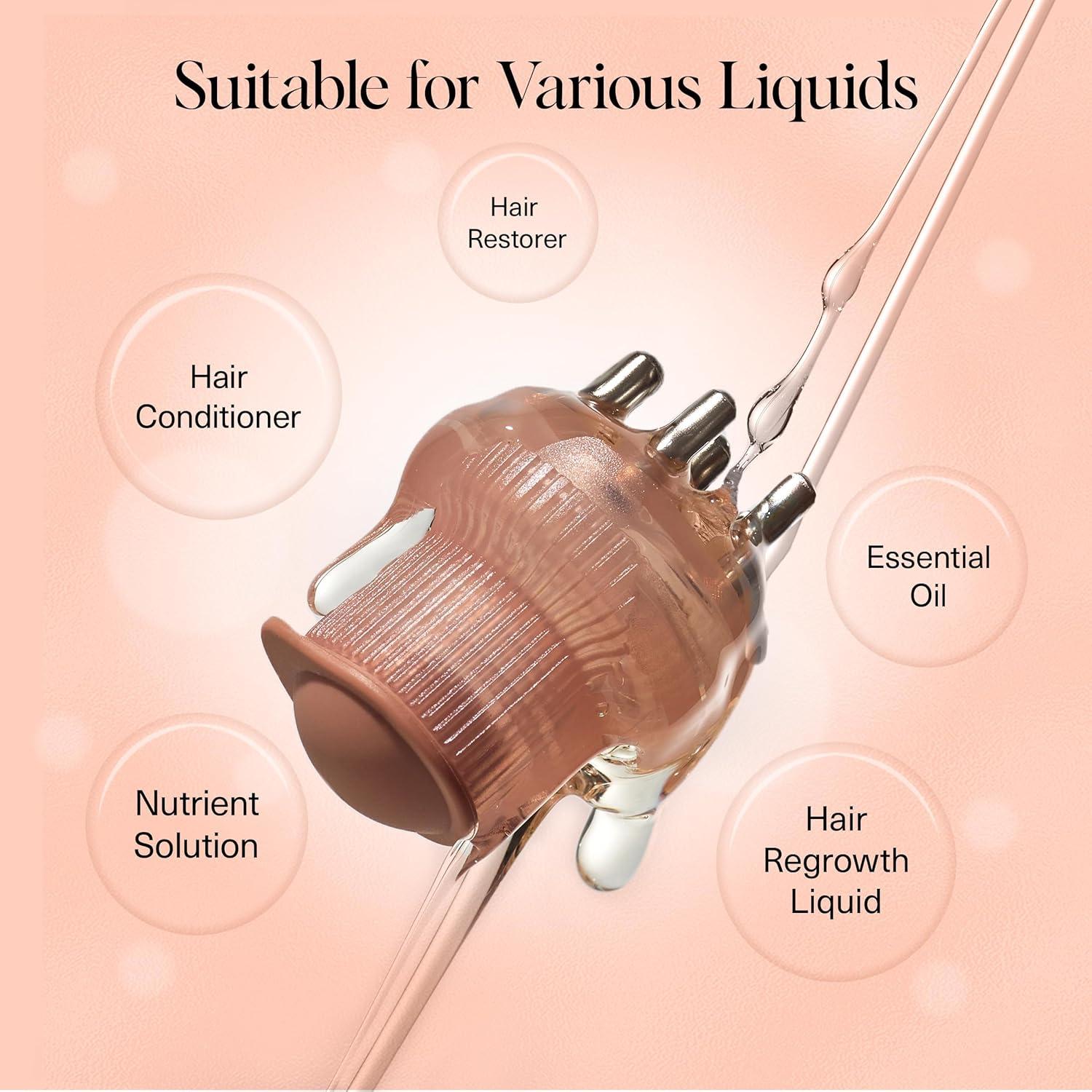 imageKitsch Scalp ampamp Hair Oil Applicator  Stainless Steel Bristles Scalp Oil Applicator for Even Distribution MessFree Oiling ampamp Head Massager Scalp  Precision Hair Care Tool for Roots ampamp All Hair Types