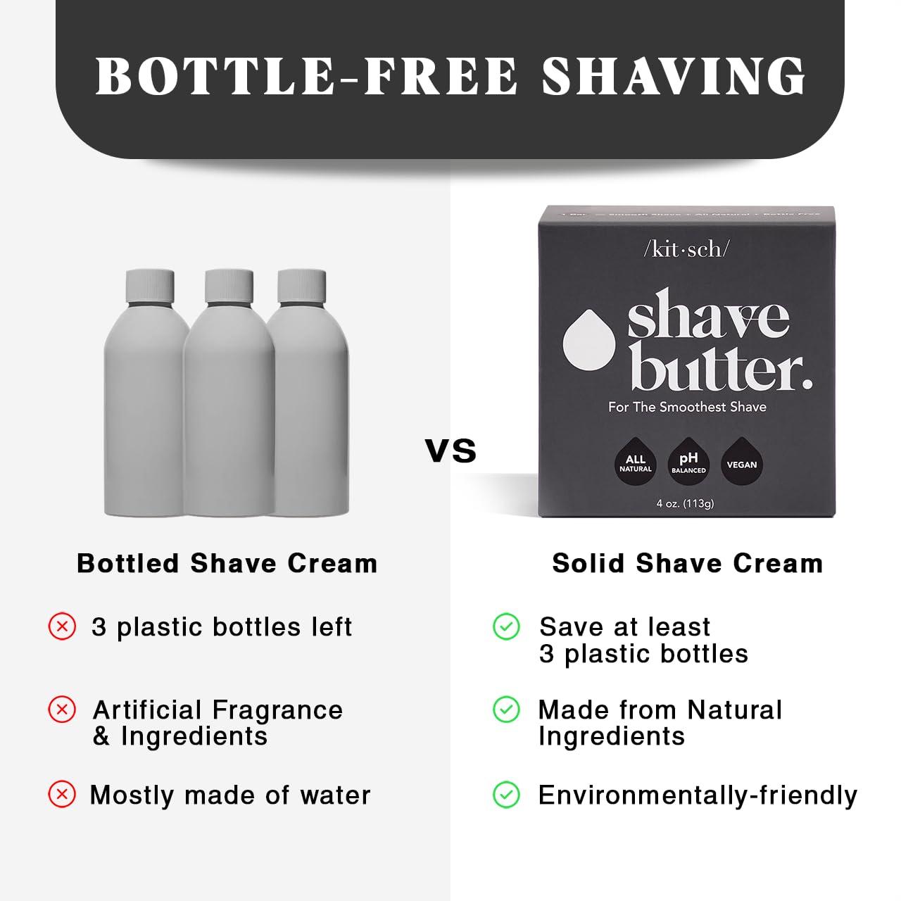 imageKitsch Shaving Soap for Men  Hydrating Shave Butter ampamp Shave Soap Bar  Nourishing Bar Soap for Smooth IrritationFree Shave  Paraben Silicone ampamp SulfateFree  Vegan Made in USA  4 ozShave Butter Bar Gender Neutral