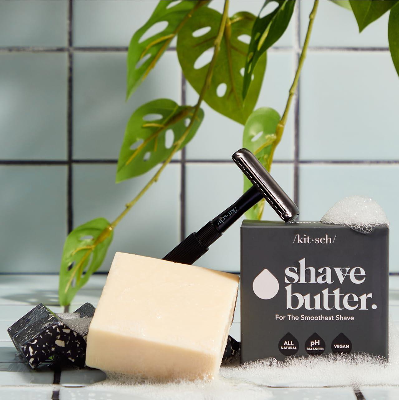 imageKitsch Shaving Soap for Men  Hydrating Shave Butter ampamp Shave Soap Bar  Nourishing Bar Soap for Smooth IrritationFree Shave  Paraben Silicone ampamp SulfateFree  Vegan Made in USA  4 ozShave Butter Bar Gender Neutral