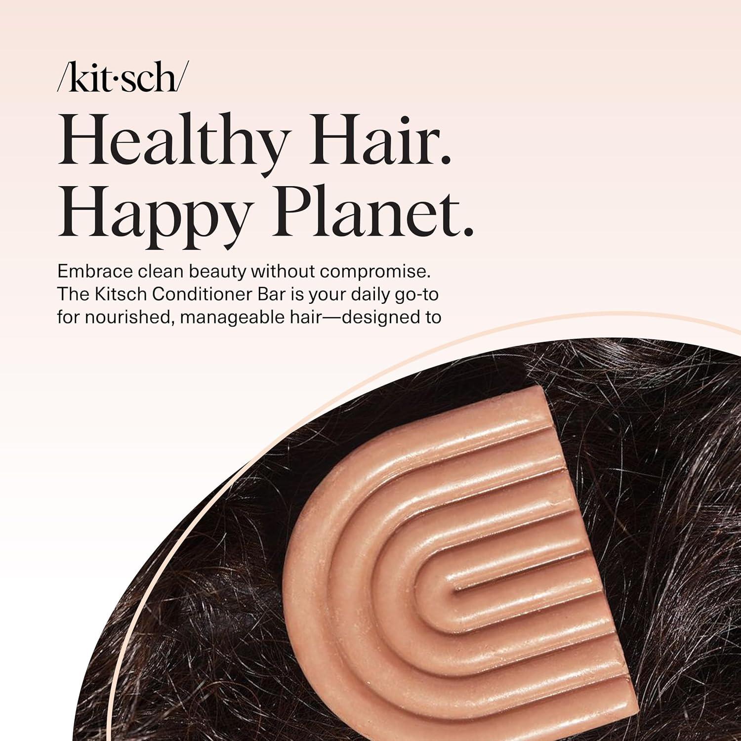 imageKitsch Shea Butter Conditioner Bar  Shea Moisture Conditioner for Soft Hydrated Hair  Solid Hair Conditioner for Hair Care  Paraben Sulfate ampamp SiliconeFree Vegan Made in USA  27 oz