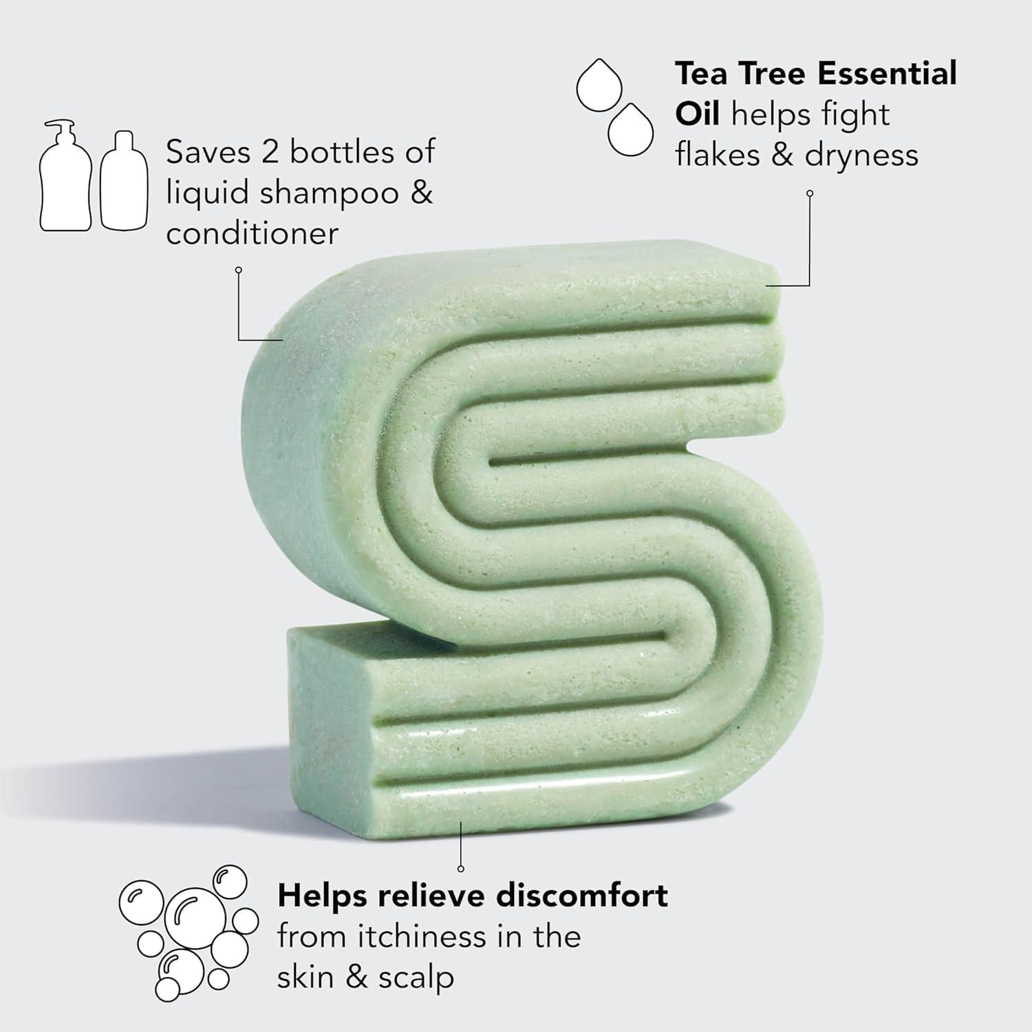 imageKitsch Tea Tree ampamp Mint Shampoo Bar  Anti Dandruff Shampoo for Itchy Scalp and All Hair Types  Natural Hair Shampoo Bar with Mint  Vegan Hair Care Paraben ampamp Sulfate Free Made in USA  32ozTea Tree  Mint Clarifying Shampoo Bar