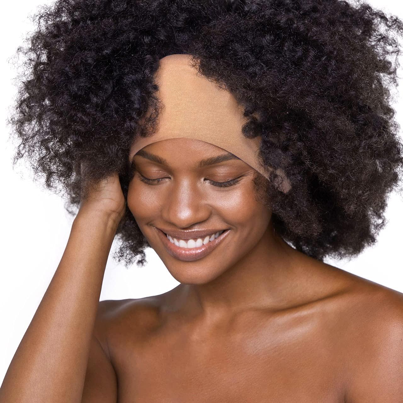 imageKitsch Wide Headbands for Women  Fashion Sports Headband for Workout Yoga Gym Running Exercise  Stretchy Head Bands for Womens Hair  Hair Accessories for Women  Rosewood 2pcsSand