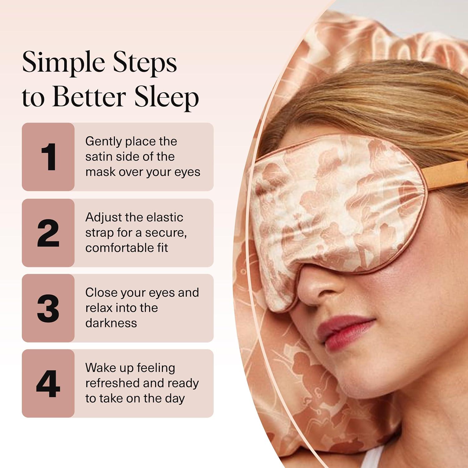 imageKitsch ampamp Disney Satin Sleep Mask  Eye Mask for Sleep Softer Than Silk Satin Sleeping Mask Blindfold and Sleep Masks for Women and Men Eye Care Travel Essentials  Princess PartyDisney Princess