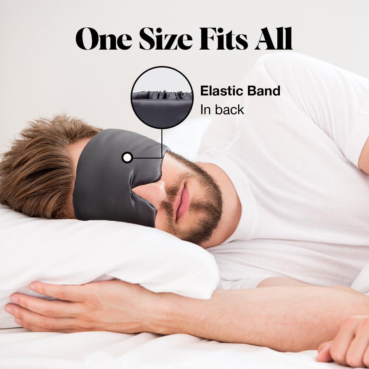 imageKitsch ampamp Disney Satin Sleep Mask  Eye Mask for Sleep Softer Than Silk Satin Sleeping Mask Blindfold and Sleep Masks for Women and Men Eye Care Travel Essentials  Princess PartyCharcoal