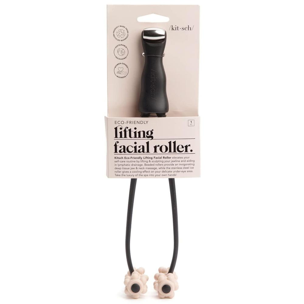 imageKitsch Facial Lifting Roller for Wrinkles ampamp Firming 2in1 Eye ampamp Face Massager Tool Lymphatic Drainage Massager Rollers Skin Roller for Face Facial Rollers Jawline Sculpting ampamp Neck Lifting