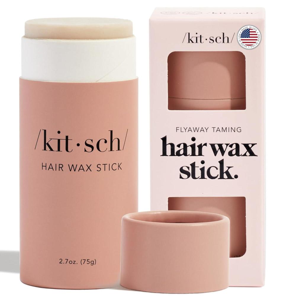 imageKitsch Hair Wax Stick for Women ampamp Men  Hair Slick Back Stick AntiFrizz and Fly Away Hair Tamer No Residue Hair Finishing Stick for Flyaways All Day Hold Styling Product for Smoothing Hair Strands