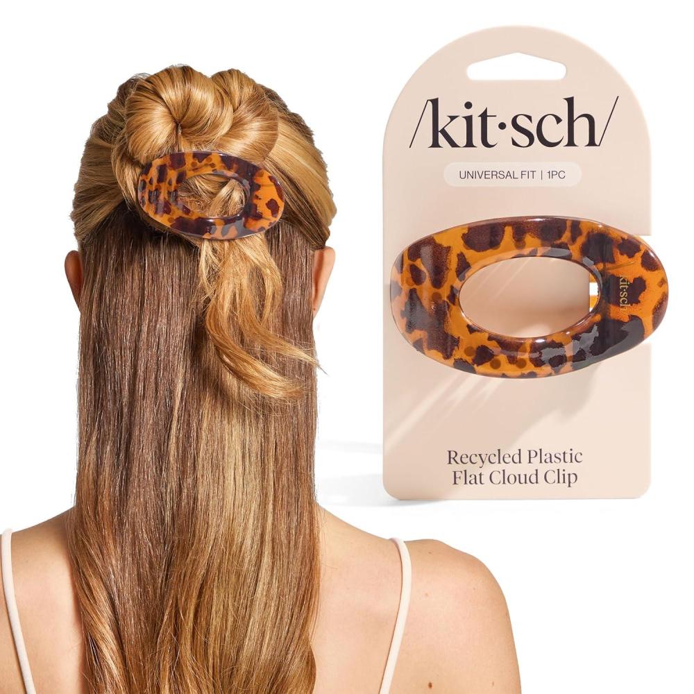 imageKitsch Medium Flat Claw Clips for Women  Stylish Flat Hair Clips Strong Hold for Thick ampamp Fine Hair  NonSlip for Secure Comfortable AllDay Wear  Ideal Gifts for Women  CherryMTortoise