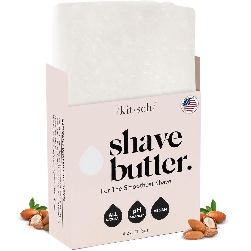 imageKitsch Shaving Soap for Men  Hydrating Shave Butter ampamp Shave Soap Bar  Nourishing Bar Soap for Smooth IrritationFree Shave  Paraben Silicone ampamp SulfateFree  Vegan Made in USA  4 ozShave Butter Bar