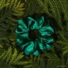 imageElf x Kitsch Scrunchies  No Crease Hair Ties for Girls Scrunchies for Women  2pcs Green Velvet ampamp White Faux Fur