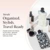 imageKitsch 11 PCS Travel Bottles for Toiletries  Travel Essentials Kit for Shampoo Conditioner Lotion ampamp More  TSA Approved Travel Bottles LeakProof Refillable Travel Size Containers  Black ampamp IvoryBlack Tie Dye