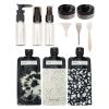 imageKitsch 11 PCS Travel Bottles for Toiletries  Travel Essentials Kit for Shampoo Conditioner Lotion ampamp More  TSA Approved Travel Bottles LeakProof Refillable Travel Size Containers  Black ampamp IvoryBlack Tie Dye