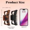 imageKitsch 5 Inch Large Claw Clips for Thick and Long Hair  Strong Grip Jumbo Claw Clip for AllDay Hold  2pcs Matte Oversized Hair Accessories  Ideal Gifts for Women  Black ampamp Tortoise DesignTortoise and Black 2 Pieces  Jumbo