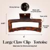 imageKitsch Assorted Hair Claw Clips Recycled Plastic Clips Large Medium and Small Sizes for Styling Thick or Thin Hair Versatile and Sustainable Hair Claws Set of 3 Black and TortoiseBlack  Tortoise Rectangle
