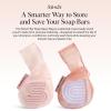 imageKitsch Bar Soap Saver Bag  Patented Mesh Bag Soap Holder for Shampoo and Conditioner Bars  Extends Use ampamp Prevents Soggy Mess  Recycled Mesh Beauty Pouch EcoFriendly  BlackBlush  Terracotta
