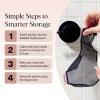 imageKitsch Bar Soap Saver Bag  Patented Mesh Bag Soap Holder for Shampoo and Conditioner Bars  Extends Use ampamp Prevents Soggy Mess  Recycled Mesh Beauty Pouch EcoFriendly  BlackBlack