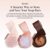 imageKitsch Bar Soap Saver Bag  Patented Mesh Bag Soap Holder for Shampoo and Conditioner Bars  Extends Use ampamp Prevents Soggy Mess  Recycled Mesh Beauty Pouch EcoFriendly  BlackBlush  Terracotta  Chocolate