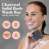 imageKitsch Charcoal Soap Body Wash Bar  Detoxifying Bar Soap with Activated Charcoal  Gently Removes Excess Oil ampamp Impurities Clears Pores Firms ampamp Moisturizes Skin  Made in USA  4 oz
