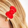 imageKitsch Creaseless Hair Clips for Women  No Crease No Bend Hair Clips for Styling Bangs Makeup Application Face Wash  Recycled Acrylic  Cherry Print  Ideal Gifts for Women 4pcsRed Kitty Bow