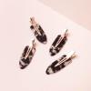imageKitsch Creaseless Hair Clips for Women No Bend No Crease Styling Clip Elegant Makeup Hair Clips Hairstyling  Gift of Glam 2pcsBlack Terrazzo