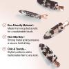 imageKitsch Creaseless Hair Clips for Women No Bend No Crease Styling Clip Elegant Makeup Hair Clips Hairstyling  Gift of Glam 2pcsBlack Terrazzo