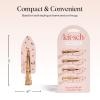 imageKitsch Creaseless Hair Clips for Women No Bend No Crease Styling Clip Elegant Makeup Hair Clips Hairstyling  Gift of Glam 2pcsCherry Print