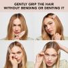 imageKitsch Creaseless Hair Clips for Women No Bend No Crease Styling Clip Elegant Makeup Hair Clips Hairstyling  Gift of Glam 2pcsTerracotta Checkered