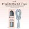 imageKitsch Detangler Brush  Flexible Curly Hair Brush for Women Men ampamp Kids  Detangling Hairbrush with Bendable Frame and UltraSmooth Bristles for Wet or Dry Strands  Soft VioletHaze Blue