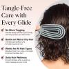 imageKitsch Detangler Brush  Flexible Curly Hair Brush for Women Men ampamp Kids  Detangling Hairbrush with Bendable Frame and UltraSmooth Bristles for Wet or Dry Strands  Soft VioletHaze Blue