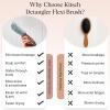 imageKitsch Detangler Brush  Flexible Curly Hair Brush for Women Men ampamp Kids  Detangling Hairbrush with Bendable Frame and UltraSmooth Bristles for Wet or Dry Strands  Soft VioletHaze Blue