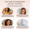 imageKitsch Detangler Brush  Flexible Curly Hair Brush for Women Men ampamp Kids  Detangling Hairbrush with Bendable Frame and UltraSmooth Bristles for Wet or Dry Strands  Soft VioletHaze Blue