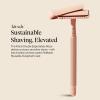 imageKitsch Double Edge Safety Razors for Women and Men Long Metal Handle and Stainless Steel Single Blade Razor with 5 Double Edge Refills for Shaving and Travel Essentials  Terracotta