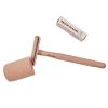 imageKitsch Double Edge Safety Razors for Women and Men Long Metal Handle and Stainless Steel Single Blade Razor with 5 Double Edge Refills for Shaving and Travel Essentials  Terracotta