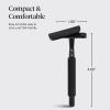 imageKitsch Double Edge Safety Razors for Women and Men with 5 Blade Refills Extra Long Handle ampamp Silicone Cap Reusable Single Blade Razor for Shaving and Travel Essentials  BlackBlack Double Edge Safety Razor