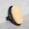 imageKitsch Dry Brushing Body Brush for Lymphatic Drainage Soft Bristles  Reduces Cellulites Removes Dry Skin and Improves Blood Circulation Body Exfoliator Scrubber for Glowing Skin Sauna AccessoriesBlack