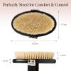 imageKitsch Dry Brushing Body Brush for Lymphatic Drainage Soft Bristles  Reduces Cellulites Removes Dry Skin and Improves Blood Circulation Body Exfoliator Scrubber for Glowing Skin Sauna AccessoriesBlack