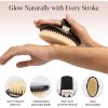 imageKitsch Dry Brushing Body Brush for Lymphatic Drainage Soft Bristles  Reduces Cellulites Removes Dry Skin and Improves Blood Circulation Body Exfoliator Scrubber for Glowing Skin Sauna AccessoriesBlack