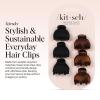 imageKitsch EcoFriendly Medium Claw Clips  Cute ampamp Stylish Short Hair Accessories for Women Girls  Ideal Size for Any Hairstyles  Ideal Gifts for Women 2pcs Black ampamp Tortoise6 Count Pack of 1