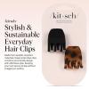 imageKitsch EcoFriendly Medium Claw Clips  Cute ampamp Stylish Short Hair Accessories for Women Girls  Ideal Size for Any Hairstyles  Ideal Gifts for Women 2pcs Black ampamp Tortoise2 Count Pack of 1
