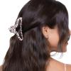 imageKitsch FabricWrapped Claw Clip Medium Open Shape Hair Clips for Women Medium Hair Claw Clips ampamp Jaw Clips Claw Clips for Thick Hair Claw Hair Clips for Girls 1pc Leopard