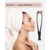 imageKitsch Facial Lifting Roller for Wrinkles ampamp Firming 2in1 Eye ampamp Face Massager Tool Lymphatic Drainage Massager Rollers Skin Roller for Face Facial Rollers Jawline Sculpting ampamp Neck Lifting