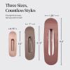 imageKitsch Flat Claw Clips for Women  Strong Grip Comfortable Design  Durable Plastic Glossy Finish  Lay Down Claw Clip  For All Hair Types  Ideal Gifts for Women  Terracotta 3pcsTerracota